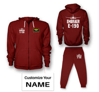 Thumbnail for Embraer E-190 & Plane Designed Zipped Hoodies & Sweatpants Set