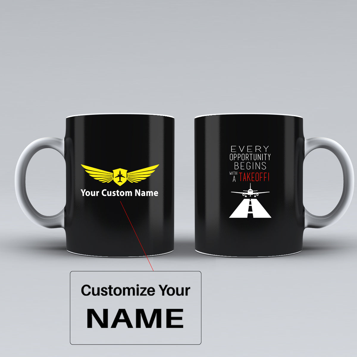 Every Opportunity Designed Ceramic White Mugs