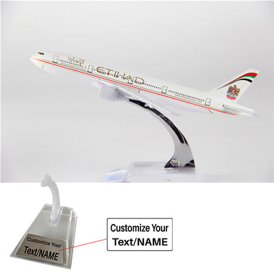 Etihad Airways Boeing 777 Airplane Model (16CM) aviation themed 16-18cm scale model aircraft, diecast metal.