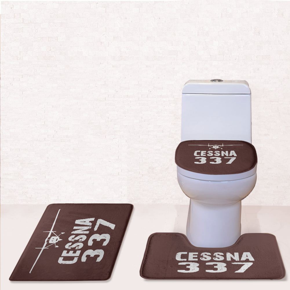 Cessna 337 & Plane Designed Toilet Seat Cover Three-piece Set