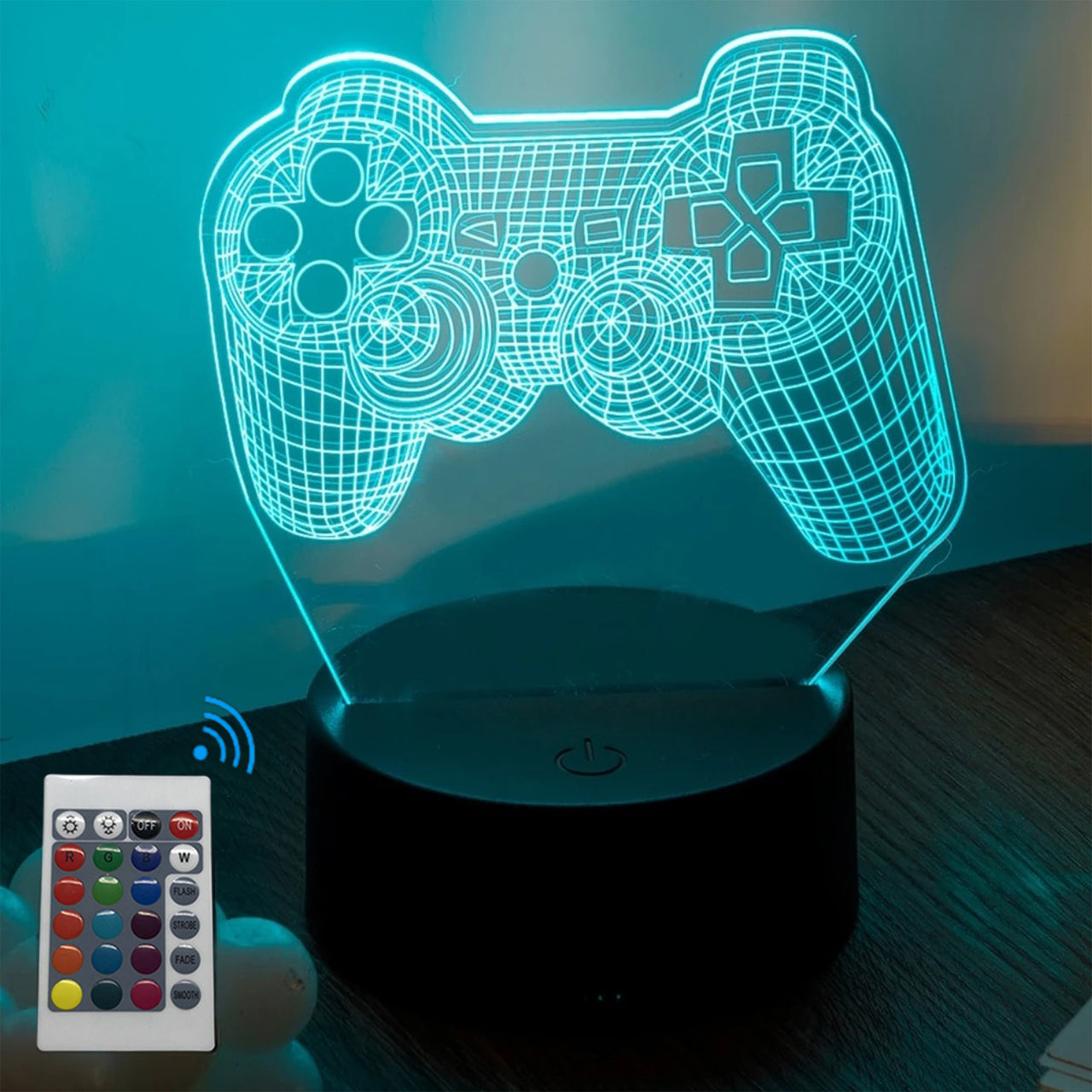 Powered Modern Game Controller 3D Designed Night Lamp