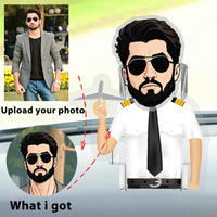 Thumbnail for Pilot and plane Custom Automatic Shaking Head Decorations Personalized Acrylic