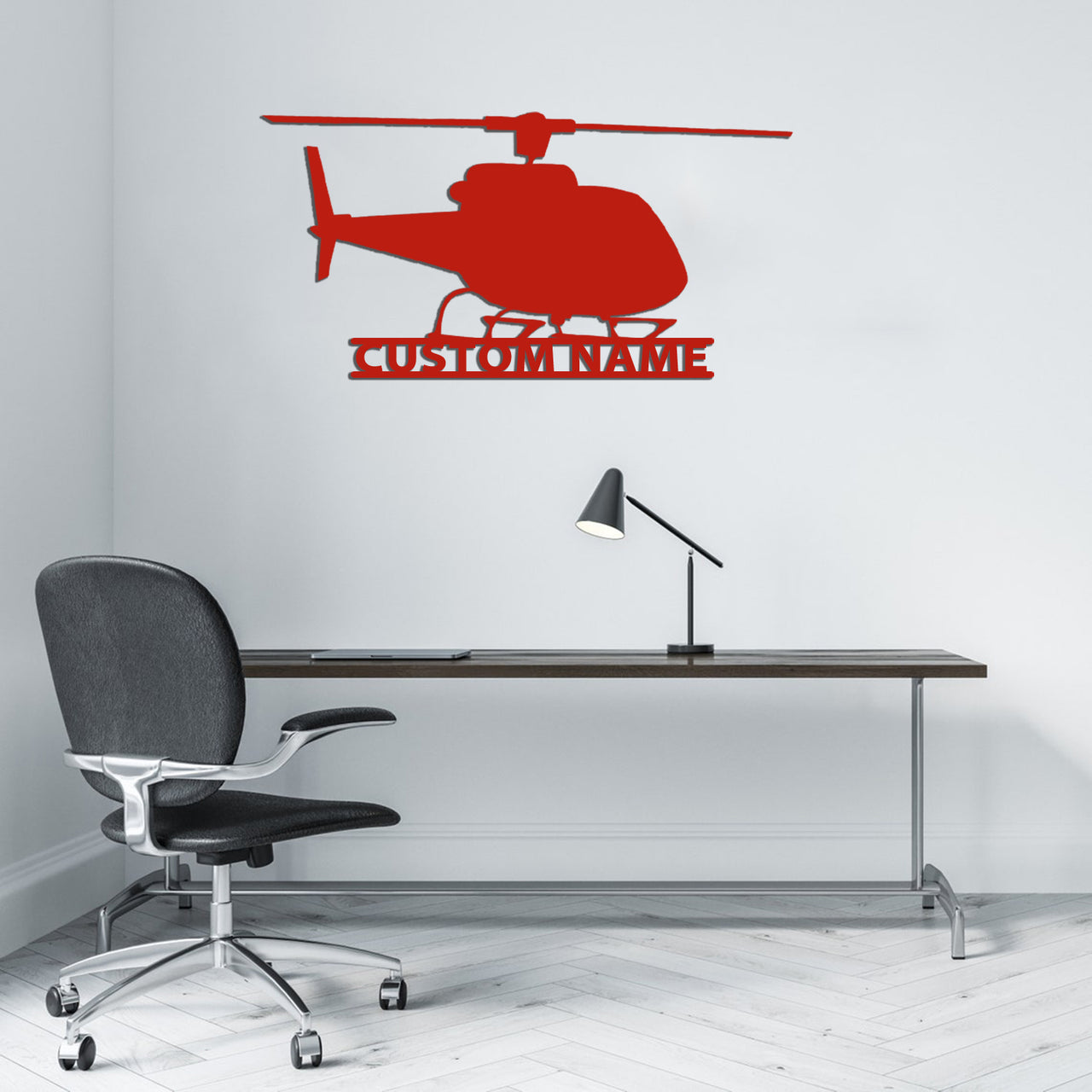 Helicopter Designed Wall Metal Signs