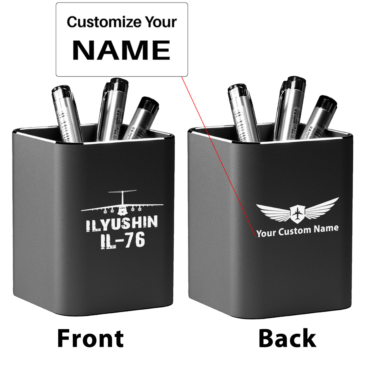 ILyushin IL-76 & Plane Designed Aluminium Alloy Pen Holders