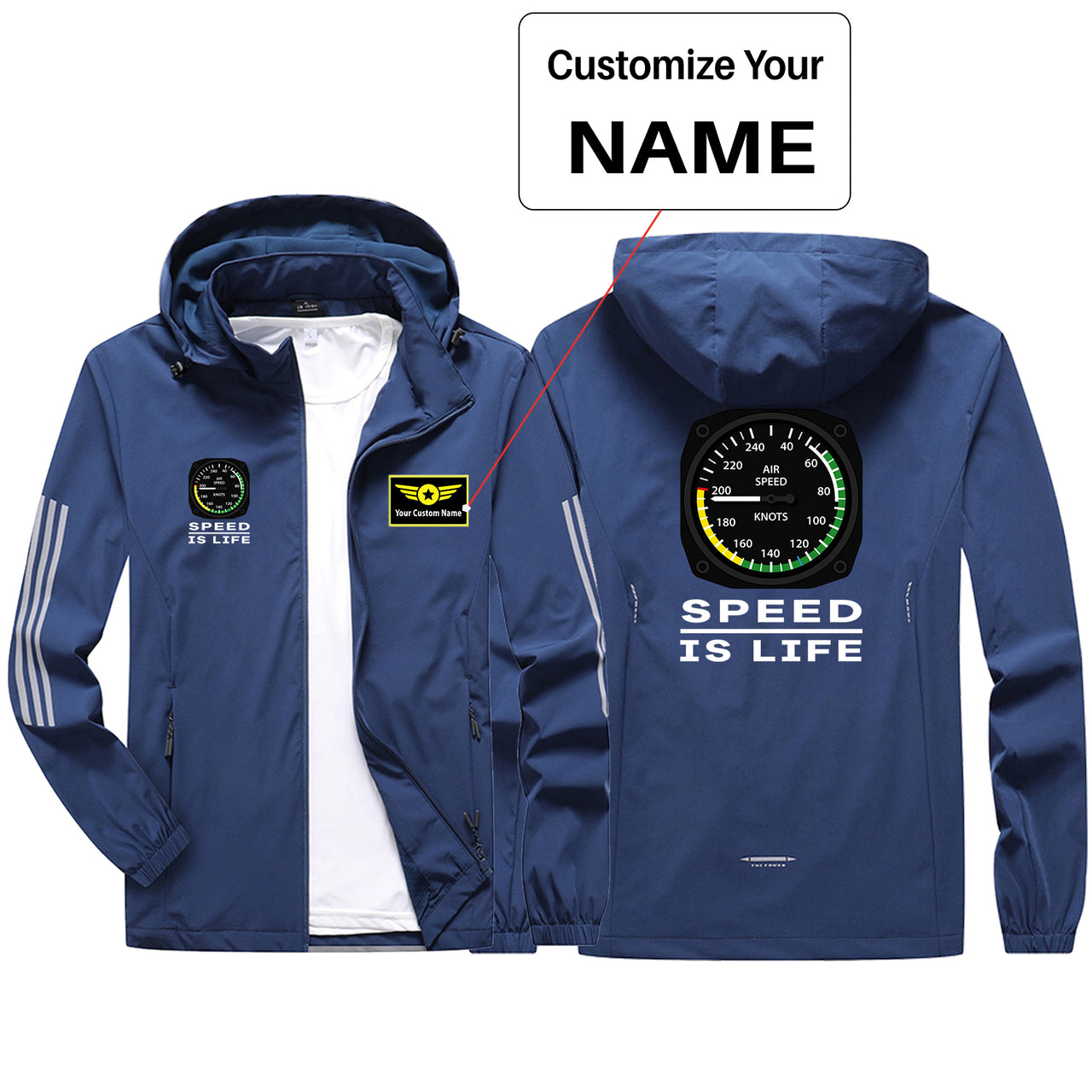 Speed Is Life Sport & Running Jackets