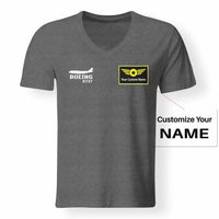 Thumbnail for Boeing 737 Printed Designed V-Neck T-Shirts - view 6