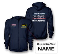 Thumbnail for I Fix Airplanes Designed Zipped Hoodies