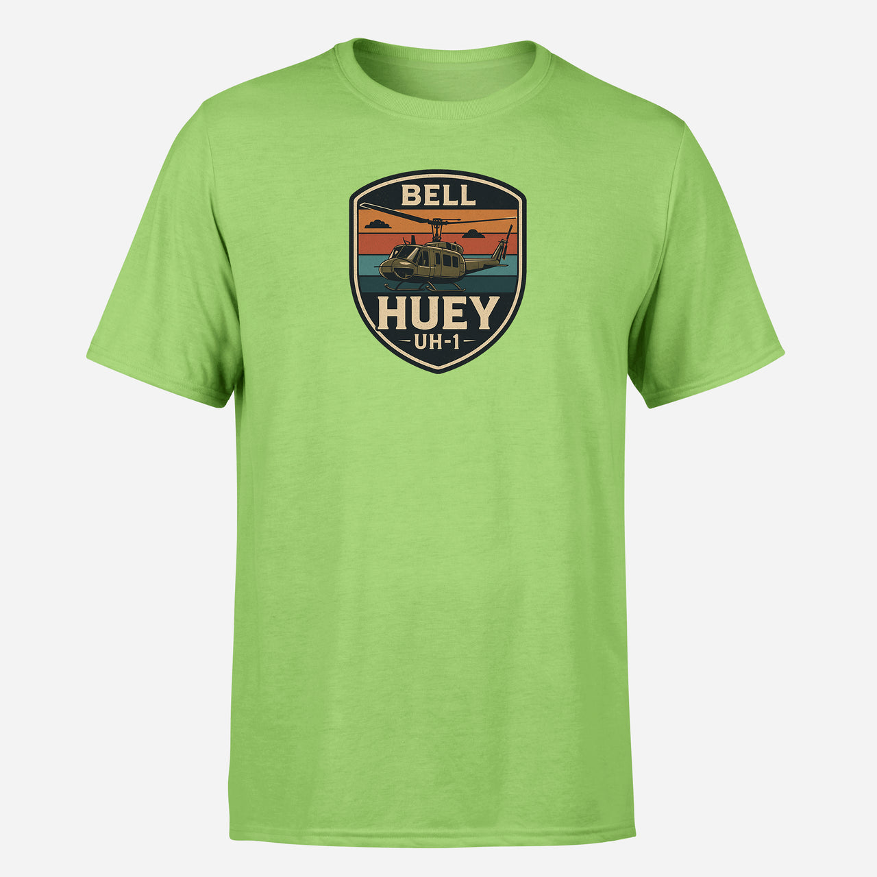 Retro BELL HUEY UH-1 Design Super Quality T-Shirts