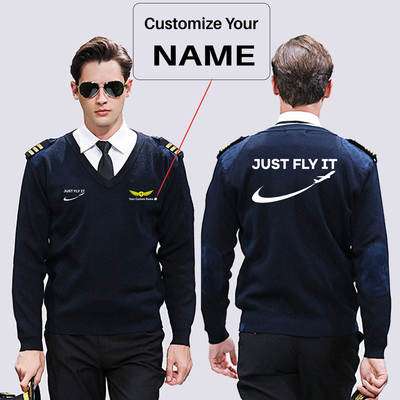 Just Fly It 2 Designed Wool Pilot Sweaters