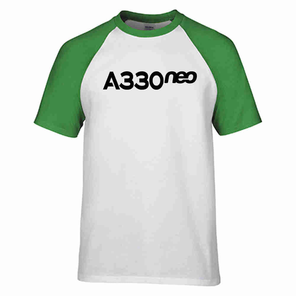 A330neo & Text Designed Raglan T-Shirts