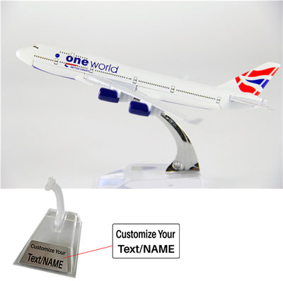 British Airways Boeing 747 (Oneworld Livery) Airplane Model (16CM) aviation themed 16-18cm scale model aircraft, diecast meta.