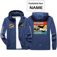 Thumbnail for Husband & Dad & Pilot & Legend Sport & Running Jackets