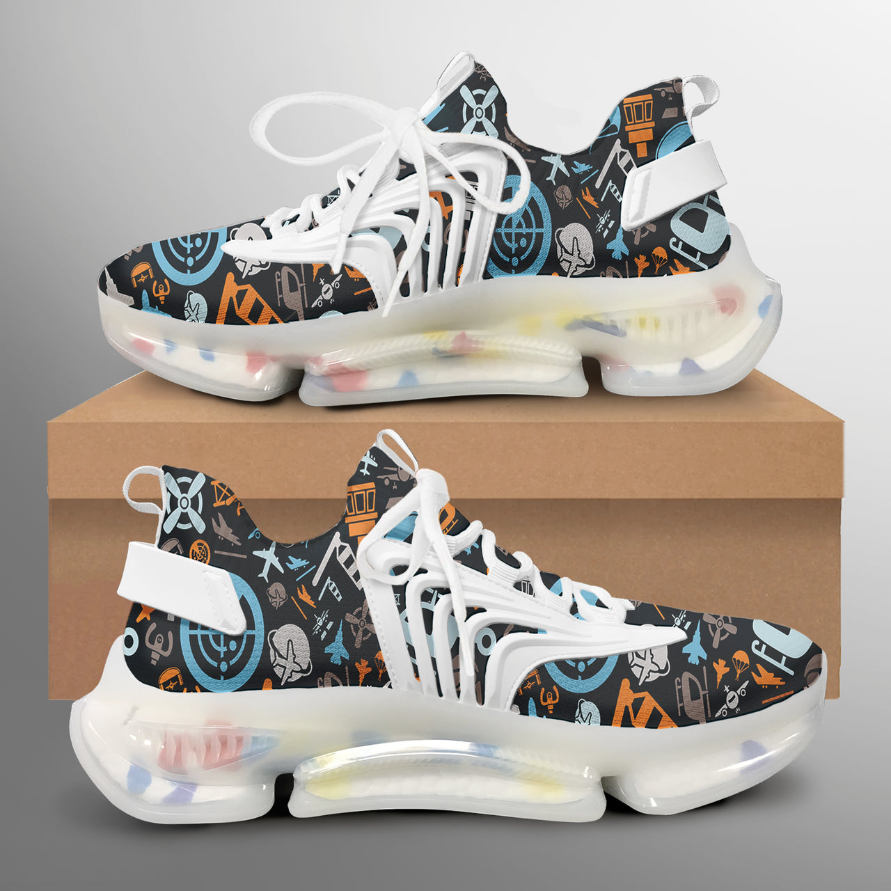 Aviation Icons Designed Fashion Running Shoes