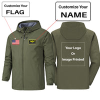 Thumbnail for Custom Flag & Name & LOGO Rain Jackets & Windbreakers