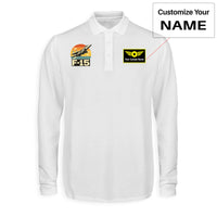 Thumbnail for Retro Fighter Jet F15 Designed Long Sleeve Polo T-Shirts