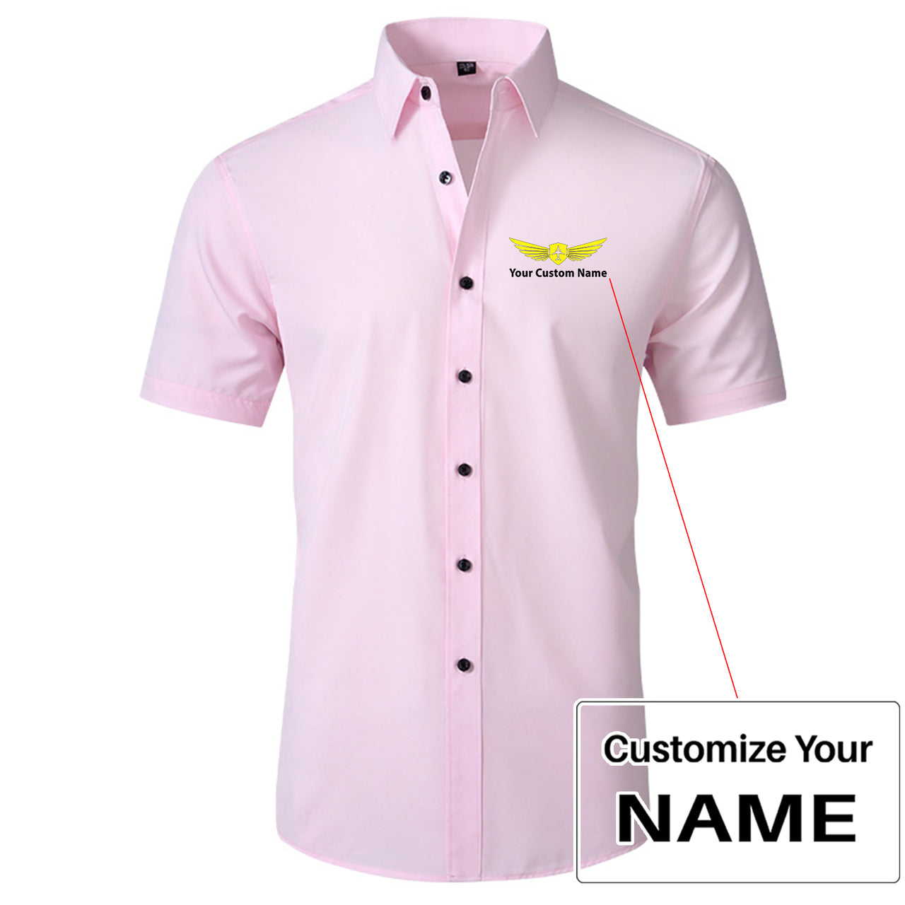 Custom Name (Badge 2) Design Super Quality Short Sleeve Shirts