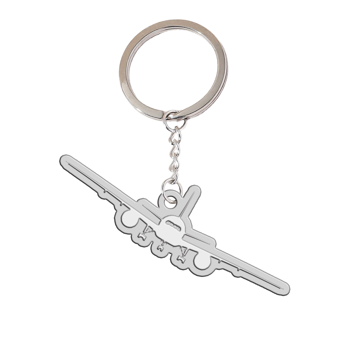Boeing 777 Silhouette Designed Hollow Key Chains