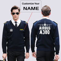 Thumbnail for Airbus A380 & Plane Designed Wool Pilot Sweaters