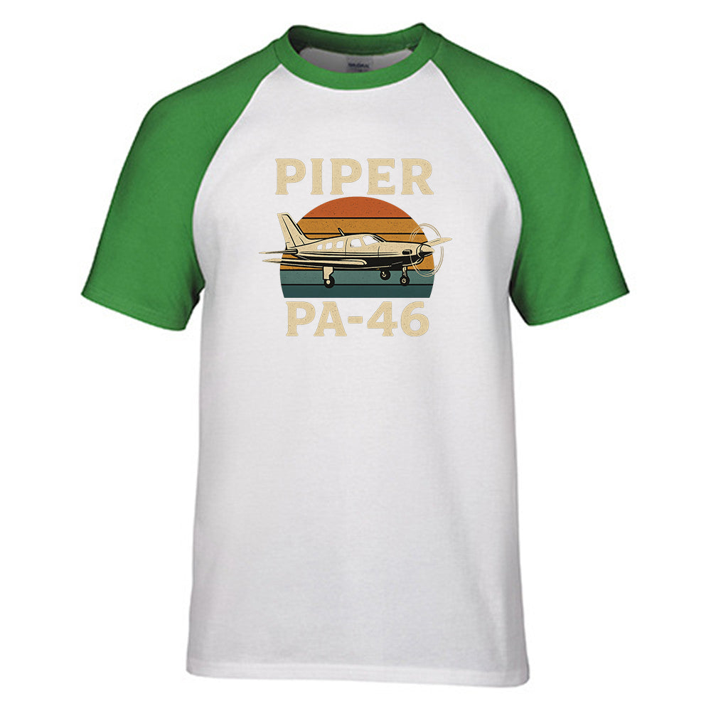 Retro Piper PA-46 Designed Raglan T-Shirts