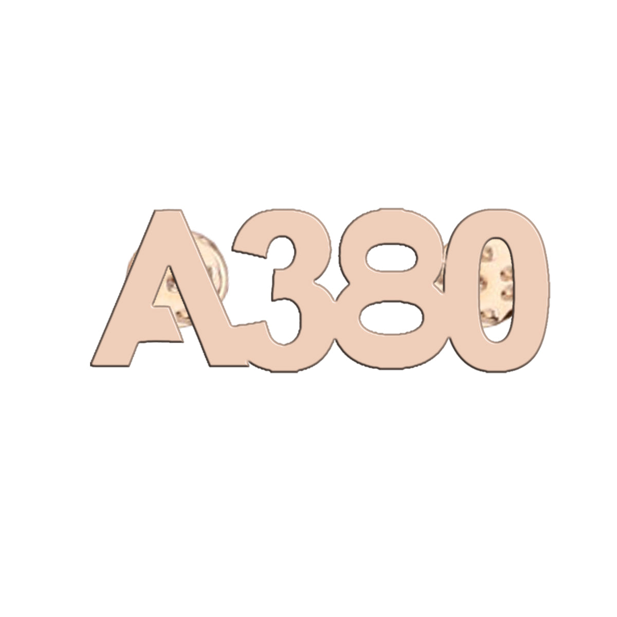 A380 Flat Text Designed Hollow Pins