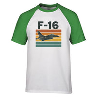 Thumbnail for Retro Fighter Jet F16 Designed Raglan T-Shirts