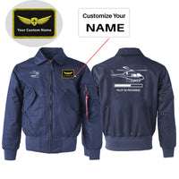 Thumbnail for Pilot In Progress (Helicopter) Designed Embroidered Patch Attachable Jackets