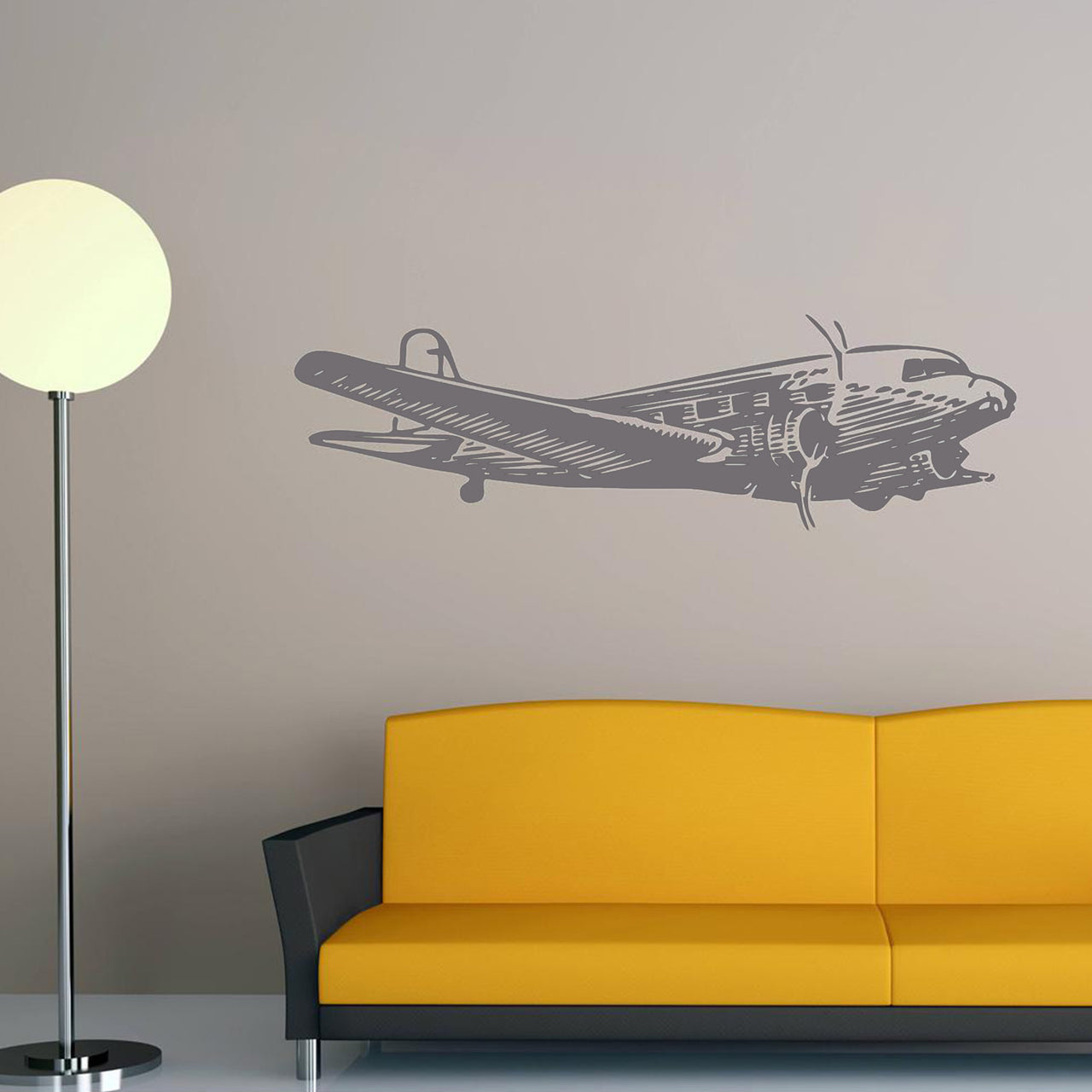 Old Airplane Designed Wall Sticker