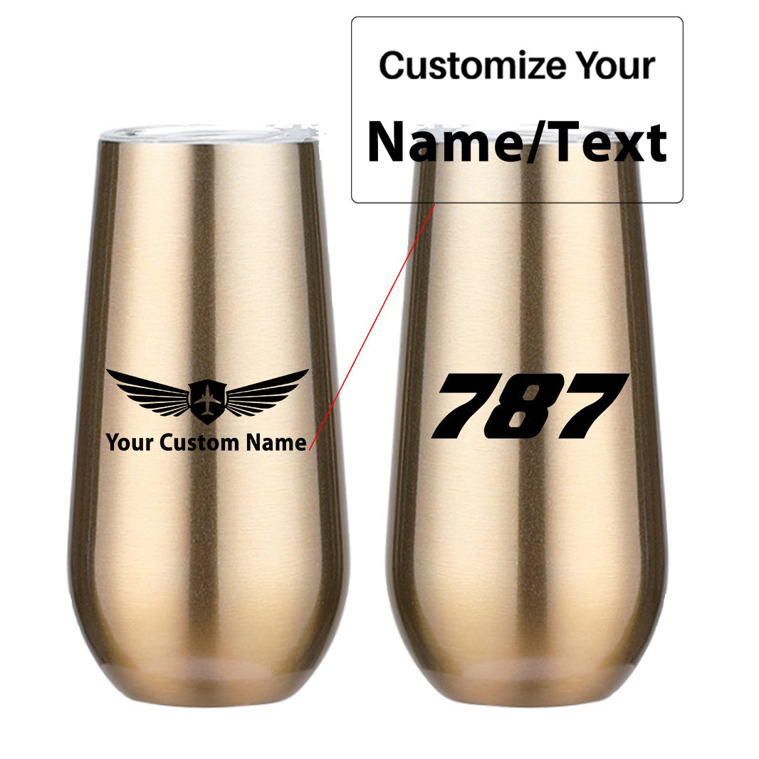 787 Flat Text Designed 6oz Egg Cups