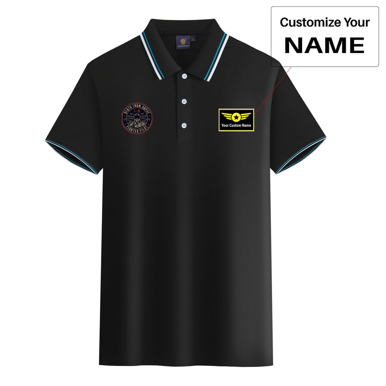 Fighter Jet 16 - Death From Above Designed Stylish Polo T-Shirts