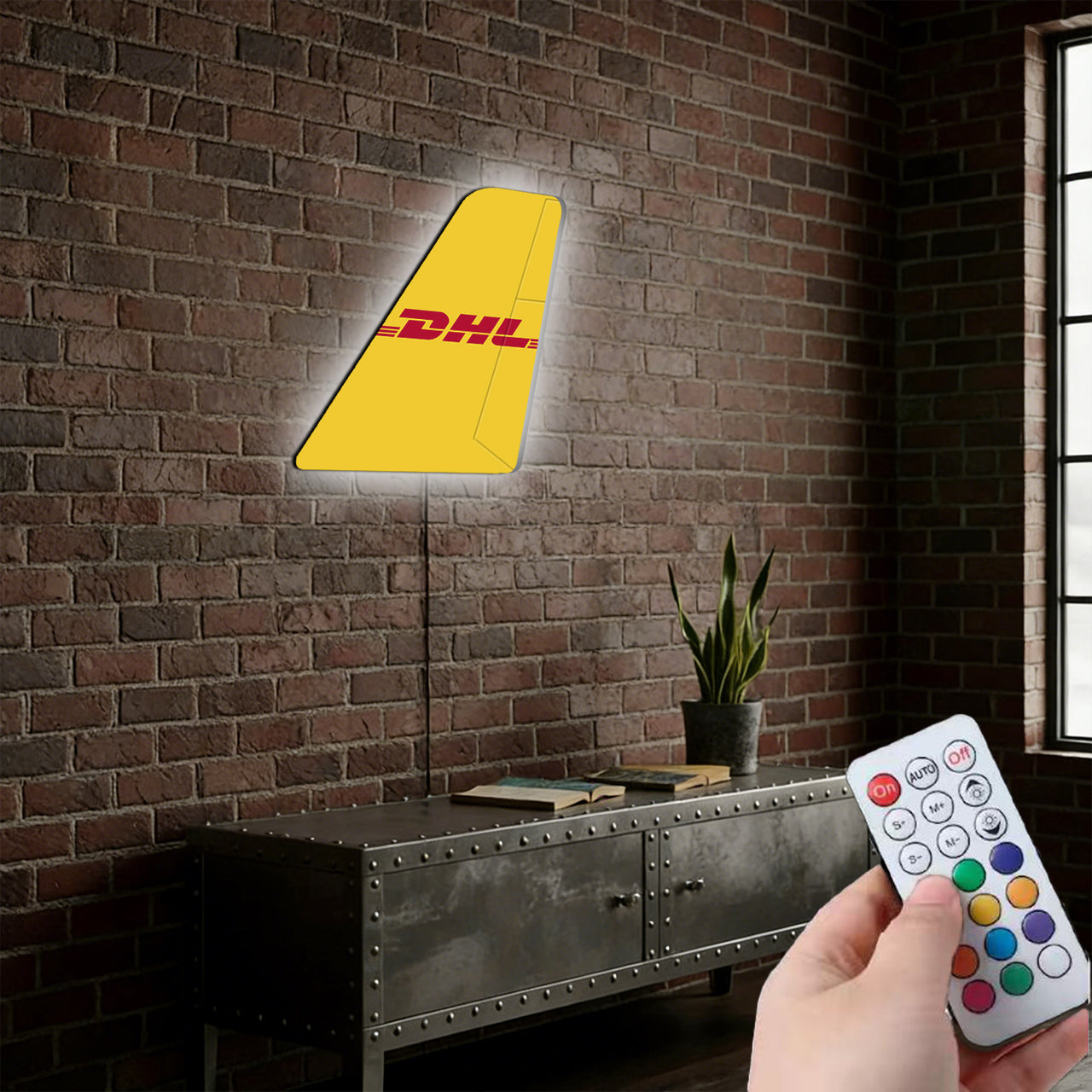 DHL Aviation Designed Metal Wall LED Aircraft Tail