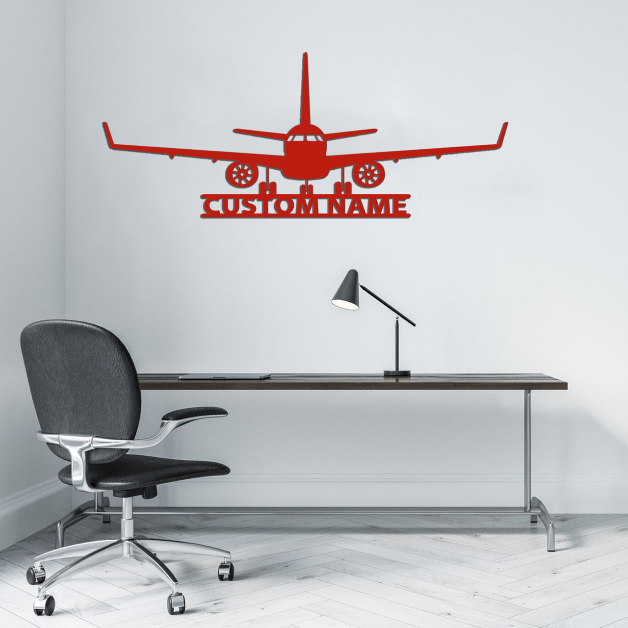 Embraer E-190 Silhouette Plane Designed Wall Metal Signs