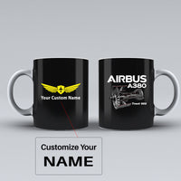 Thumbnail for Airbus A380 & Trent 900 Engine Designed Ceramic White Mugs