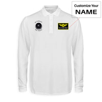 Thumbnail for In Thrust We Trust Designed Long Sleeve Polo T-Shirts