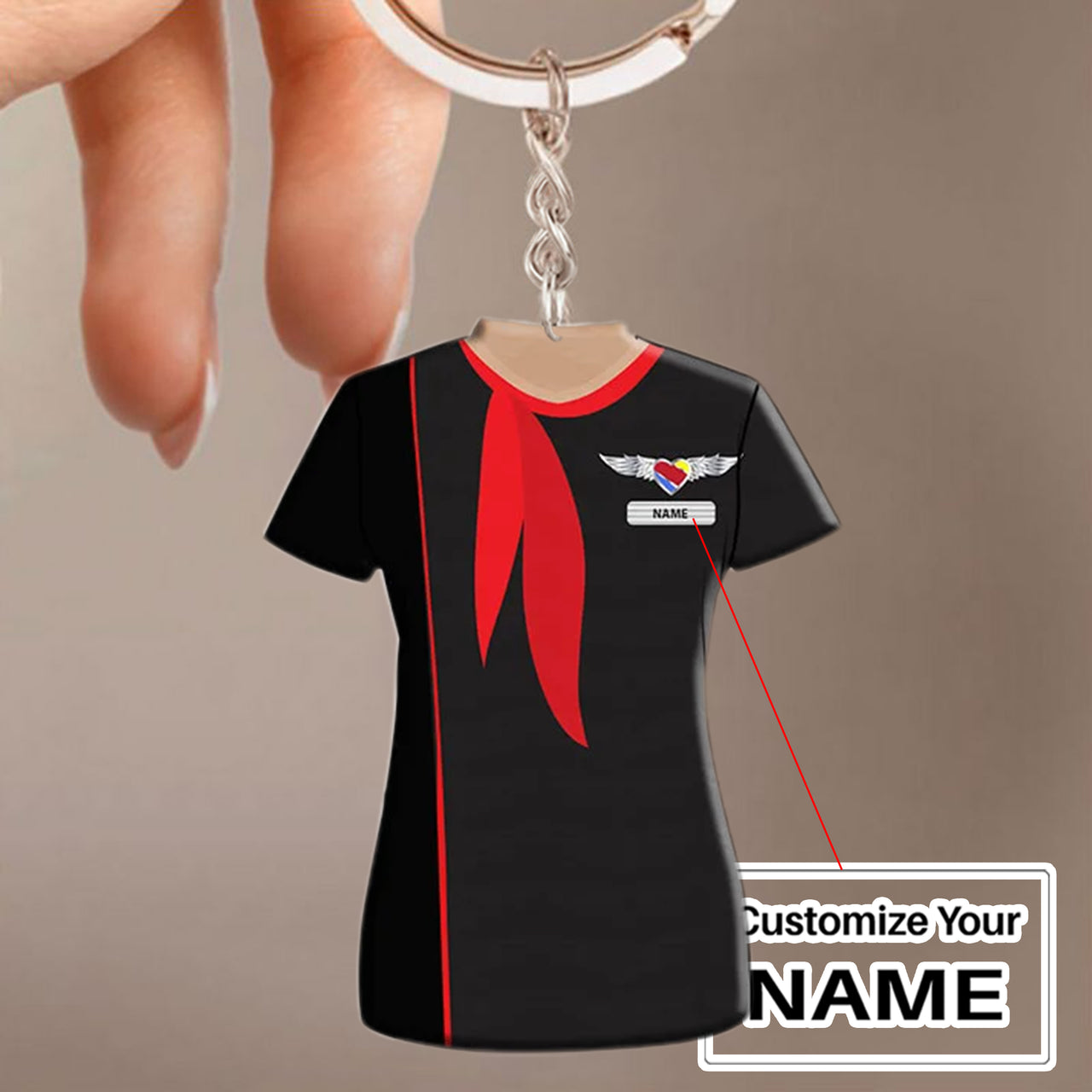 Southwest Airlines Uniform Acrylic Keychain