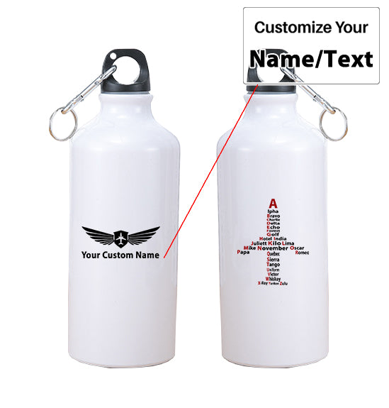 Airplane Shape Aviation Alphabet Designed Thermoses