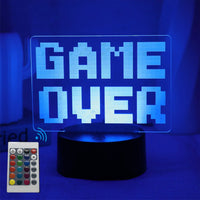 Thumbnail for GAME Over Visual Atmosphere Designed Night Lamp