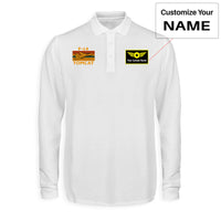Thumbnail for Retro F-14 TOMCAT Designed Long Sleeve Polo T-Shirts