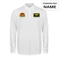 Thumbnail for Retro I'D Rather Be Flying Designed Long Sleeve Polo T-Shirts