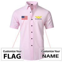 Thumbnail for Custom Flag & Name with Badge 4 Design Super Quality Short Sleeve Shirts