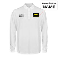 Thumbnail for The Boeing 737Max Designed Long Sleeve Polo T-Shirts