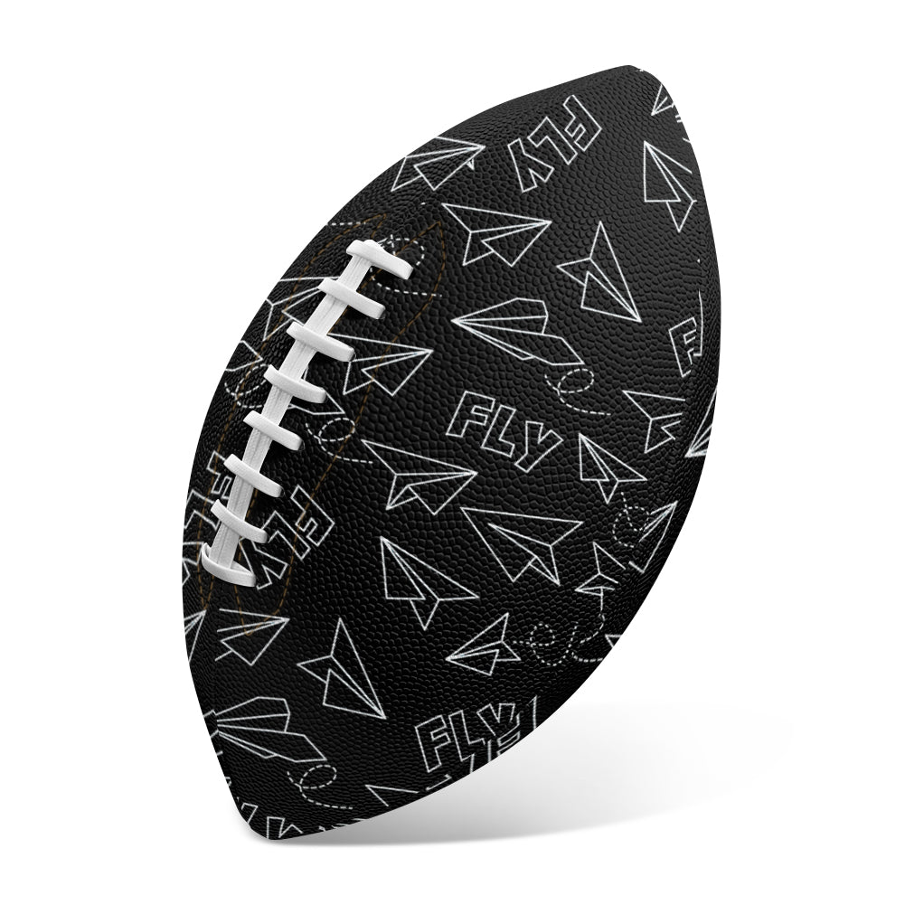 Paper Airplane & Fly Black Designed Rugby
