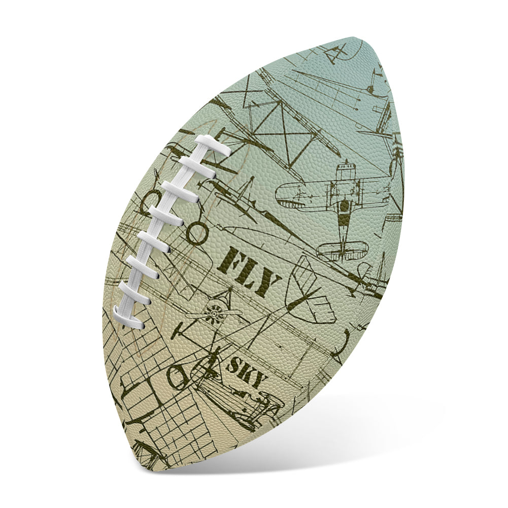 Retro Airplanes & Text Designed Rugby