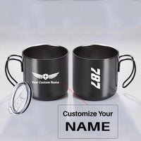 Thumbnail for Boeing 787 Text Designed Stainless Steel Portable Mugs