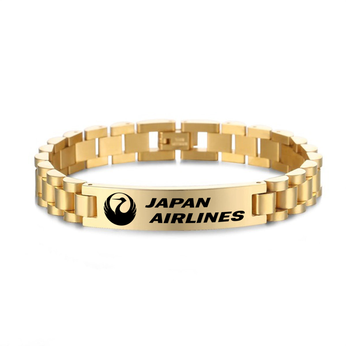 Japan Airlines Designed Stainless Steel Chain Bracelets