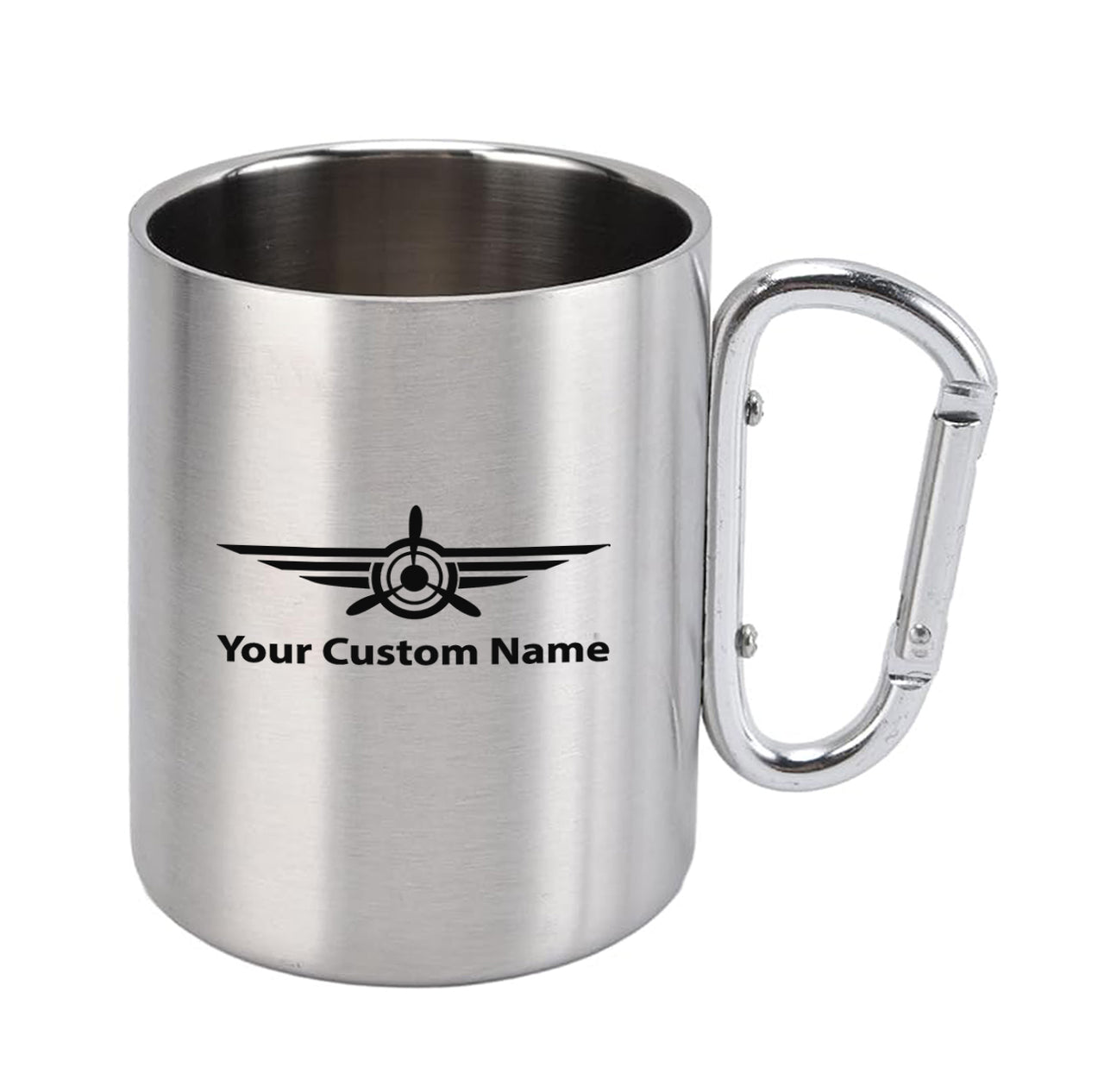 Custom Name (Badge 3) Designed Stainless Steel Outdoors Mugs