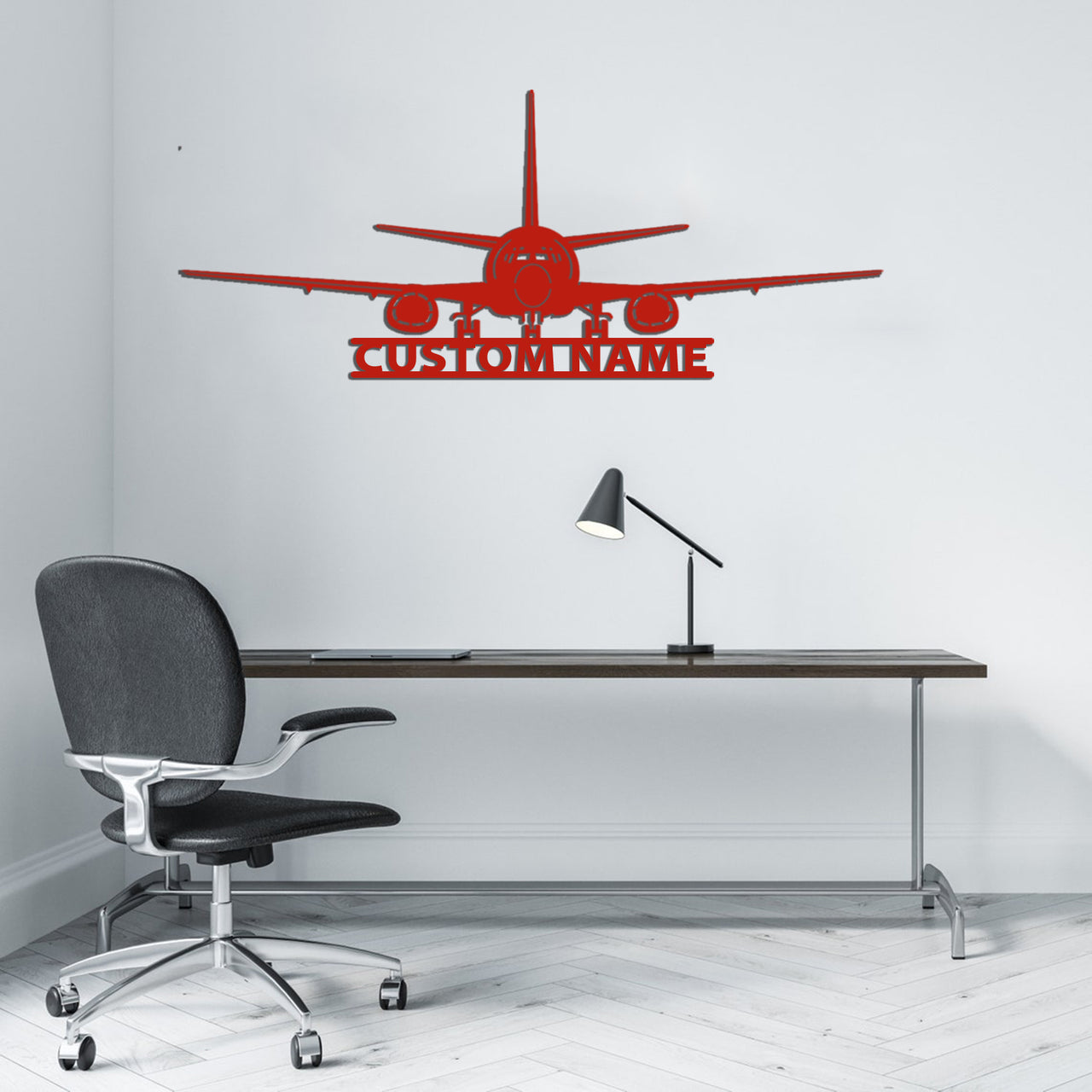 Boeing 737 Silhouette Designed Wall Metal Signs