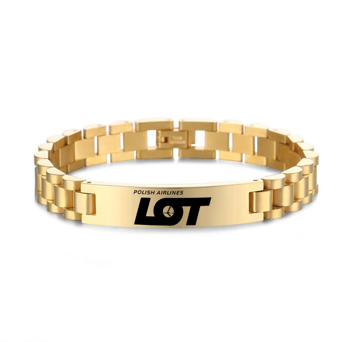 LOT Polish Airlines Designed Stainless Steel Chain Bracelets