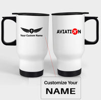 Thumbnail for Aviation Designed Travel Mugs (With Holder)