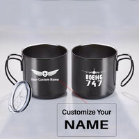 Thumbnail for Boeing 747 & Plane Designed Stainless Steel Portable Mugs