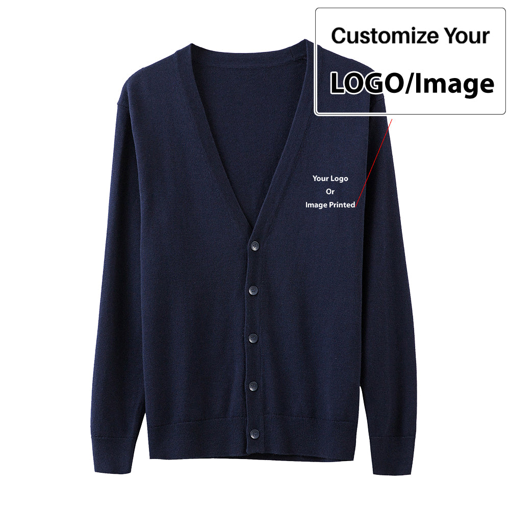 Custom Design Image Logo Designed Cardigan Sweaters